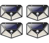 Mediawavestore 4 Lámparas Solares con Sensor de Movimiento y ángulo de Luz de 270°