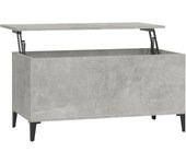 vidaXL Mesa de centro madera contrachapada 90x44,5x45 cm Blanco, Negro, Blanco brillante Mesita de Salón o Comedor o Auxiliar Mesa de Café Meuble Salón