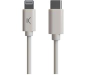 KSIX B0914CUC01 Blanco / Cable USB-C (M) a Lightning (M) 1m
