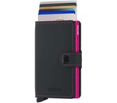 Cartera Secrid Miniwallet Matte Black & Fuchsia