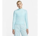 Camiseta Nike W Nsw Icn Clsh Mock Ls Top Celeste Dd5098-482