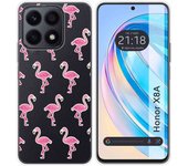 Funda Silicona Transparente para Huawei Honor X8a diseño Flamenco Dibujos