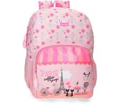 Roll Road Mochila de 31 cm x 42 cm x 13 cm fabricada en Poliéster. Rosa