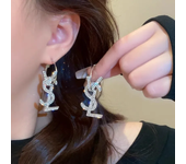 Gold Color Matte Texture Metal Retro Luxury Brand Earrings For Women Girls Fashion Party Trend Party Jewelry Gifts Earrings 2024