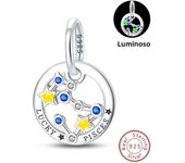 925 Silver Color Twelve Constellations Luminous Charms Beads Fit Pandora 925 Original Bracelets Fine DIY Birthday Jewelry Gifts