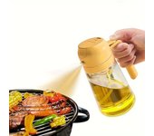 1pc Portable Oil Sprayer and Dispenser 2-in-1, 15.89oz Plastic Kitchen tools for Cooking, BBQ, Air Fryer, Baking, Salad.