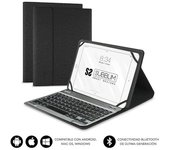 SUBBLIM Funda para Tablet10.1"- 11”, con Teclado Bluetooth, Teclado Español, Cierre Banda Elástica, Puerto de Carga, Ultra Slim, Keytab Pro