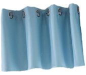 6 Colors and 2 Sizes Available, Blackout Ring Top Half Curtain Window Tiers Valance Sheer Voile Cafe Kitchen