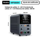 Wanptek Adjustable DC Power Supply with 4-digit LED Display, 5V/3.6A USB Fast Charge, Output Enable/Disable Function