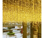 5m Outdoor Christmas Fairy Lights LED Icicle Curtain String Lights Eaves Decoration Light for Holiday Wedding Party Garden