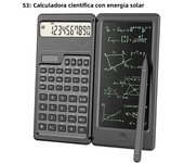 Solar Powered Scientific Calculator & 6 Inch Writing Tablet Foldable 10 Digit LCD Display For Office Student Teachers Accountant
