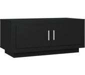 vidaXL Mesa de centro madera de ingeniería 102x50x45 cm Blanco, Negro, Roble Sonoma Mesita de Salón o Comedor o Auxiliar Mesa de Café Meuble Salón