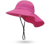 Sombrero de Protección solar para Bebés, Niños Pequeños, niños y niños Pequeños, para Nadar EN LA Playa al Aire Libre, Rose y Rojo.
