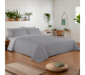 NATURALS - Colcha Bouti Reversible Bicolor - Microfibra Extrasuave - Relleno 100 Gramos (Cama 90/105 - 135/150 - 180) - Cubrecama Acolchado a Líneas - Ideal Primavera y Verano - Fabricado en España