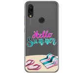Tumundosmartphone Funda Gel Transparente para Xiaomi Redmi 7 diseño Summer Dibujos
