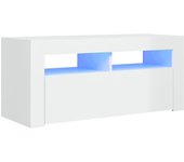 vidaXL Mueble de TV con luces LED 90x35x40 cm, Mueble de Salon, Mueble TV, Mueble TV salon, Mesa de TV, Mueble tele