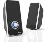 Altavoces Hama para PC 2.0 Estéreo con Alimentación USB y Jack 3.5 Mm en Negro/plata