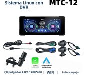 7 Inch Portable Motorcycle Wireless Carplay & Android Auto IP67 Bluetooth Helmet DVR GPS Navigation Display Screen Monitor