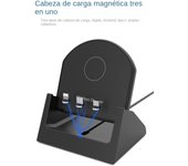 Cargador Magnético Universal 20W Carga rápida con soporte ajustable 360 ° - Base inalámbrica Qi Certificada para iPhone 16/15/14/13/12/11 Pro MAX/Plus, Samsung Galaxy S24/S23, google Pixel 9/8 y Xiaomi (Horizontal/Vertical, Compatible con Fundas de 5mm)