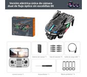 V186 Professional Drone 8K HD Three Camera Fly 20Min Remote Aerial Photography Click Return Obstacle Avoidance Quadcopter Drones