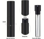 10 ml Travel Perfume Sprayer, Refillable Cologne Container, Empty Dispenser Sprayer for Mini Sprayer Size (Black