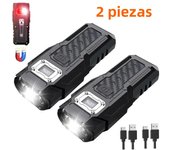 8 LED+COB Flashlight Strong Light USB Rechargeable Tactical Flashlight with Strong Magnet Work Emergency Lighting Torch Lamp