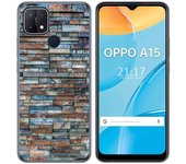Tumundosmartphone Funda Gel Tpu para Oppo A15 diseño Ladrillo 05 Dibujos