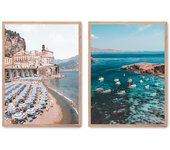 Set de 2 cuadros calidad premium con marco de madera - 30x40 cm o 50x70 cm - POSTER LAB