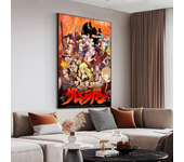 Tengen Toppa Gurren-Lagann Movie Sticky Posters Vintage Room Home Bar Cafe Decor Vintage Decorative Painting