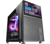 Mars Gaming MC-LCD, Caja PC Compacta Micro-ATX, Pantalla LCD IPS 8", Rejilla Mesh Lateral, Superior y Frontal, Ventana Lateral Cristal Templado, Minitorre Gaming con Diseño de Panel Modular, Caja Gaming Negra o Blanca