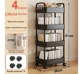 Mobile Bookshelf Multi-Layer Storage Trolley Storage Racks Organizer Living Room Snacks Shelf Household Kitchen Cart with Wheels