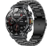 Reloj inteligente Bluetooth, llamadas, deportes, HD, resistente al agua, frecuencia cardíaca, linterna, batería grande mAh