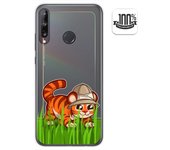 Tumundosmartphone Funda Gel Transparente para Huawei P40 Lite E diseño Tigre Dibujos