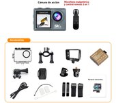 5K Action Camera 4K60FPS Dual IPS Touch LCD WiFi 170° 30M Waterproof 5X Zoom Anti-shake Sports Camera With Remote Control