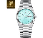 POEDAGAR Business Men Wristwatch Waterproof Stainless Steel Man Watch Luminous Date Week Fashion Men's Quartz Watches Reloj+Box