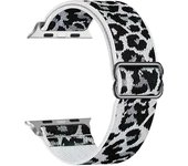 Leopard Nylon Elastic Loop for Apple Watch Band Series 10 42mm 46mm Stretchy Replacement Wristband For Iwatch Ultra Series9 8 7