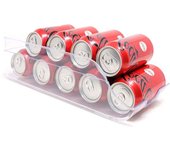 Organizador nevera latas, Apilable y Ahorra Espacio, Dispensador de Latas de Refresco para Despensa Nevera, Congelador, Lavadero, baño, escritorio