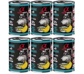 Pack 6 latas x 400 Gr - Alpha Spirit Comida Húmeda de Sardina con pátano para Perros