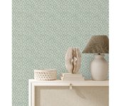 Muestra DIN A4 de Papel pintado vinílico ecológico de diseño de rombos efecto fibra vegetal con relieve - Kaylan 681468 de GAULAN