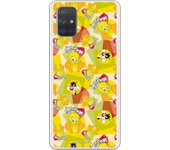 Funda original compatible con Samsung Galaxy A71 - Sylvestre y Piolin Patron amarillo