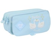 Portatodo Triple Glow Lab Cisnes Azul claro 21,5 x 10 x 8 cm