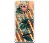 Funda compatible con Samsung Galaxy Note 9 - Hojas palmera rayas diagonales