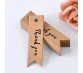 50pcs Thank You Tags Garment Shoes Bags Hang Tag Black White Paper Cards Clothing Accessories Price Label(Without Rope)