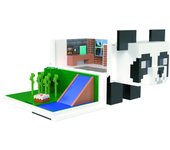 Figura mattel minecraft mob head mini panda casa de juegos