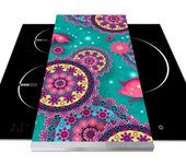 APCym - Tabla deslizante con Ruedas Vinilada para Robot de Cocina Thermomix, Monsieur Cuisine, Mambo, Aldi, Lidl, Tamaño 60x30cm Mod. Mandalas