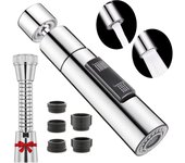 Grifo de 360 Grados, Extensor Grifo Rociador Boquilla, Filter de Ahorro de Agua with Manguera, Atomizador Burjeador Grifo Cocina Extraible, with Adaptador para M22 to M20,M22,M24,G1/2,FM20