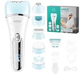 VGR Hair Remover Rechargeable Epilator Professional Lady Shaver Electric 6 In 1 Bikini Leg Body LED Epilator for Women V-733