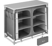 Tectake - Cocina de camping 97 x 47,5 x 78 cm | Bolsillo lateral con tres compartimentos | Compartimentos con cierre de cremallera y placas interiores reforzadas con aluminio | Patas ajustables en altura