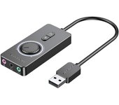 Vention tarjeta de sonido usb a a 3x jack 3.5 hembra - color negro