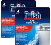 FINISH 2 unidades FINISH sal para lavavajillas 2 kg